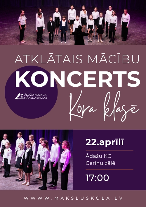 Atklātais mācību koncerts kora klasē
