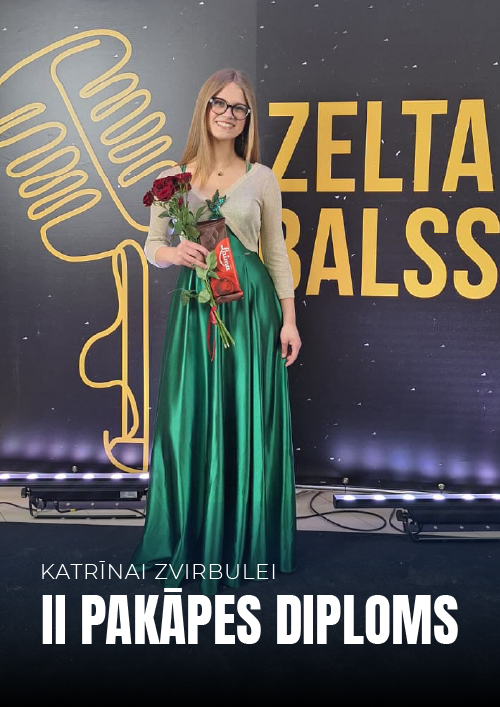 Katrīnai Zvirbulei II PAKĀPES DIPLOMS