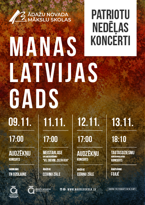 Manas Latvijas gads patriotu nedēļas koncerti